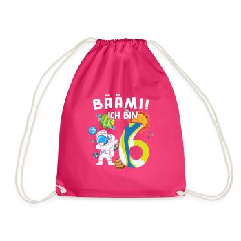 Bääm J’ai 6 ans Astronaute - Sac de sport léger - fuchsia - Devant
