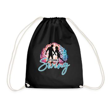 Swing Dance It's Gon'a Swing Loves Dance Sport - Drawstring Bag - black - Front