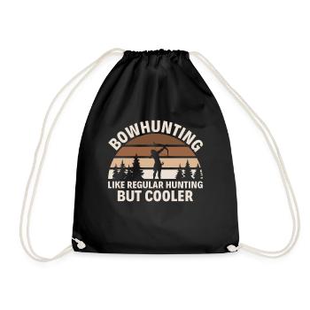 Bowhunting Like Regular Hunting - Archer - Drawstring Bag - black - Front