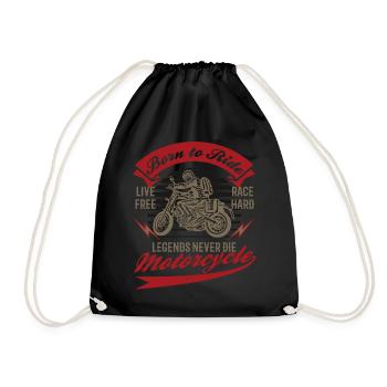 Moto Vintage Né pour Rouler - Sac de sport léger - noir - Devant