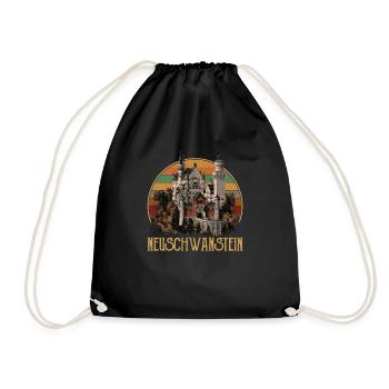 Neuschwanstein, Germany, Germany - Drawstring Bag - black - Front