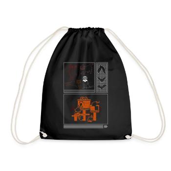 Chemise d’Halloween, chat drôle films d’horreur T-shirt mignon - Sac de sport léger - noir - Devant
