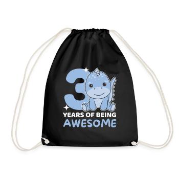 Dino pour les enfants de 3 ans - Sac de sport léger - noir - Devant