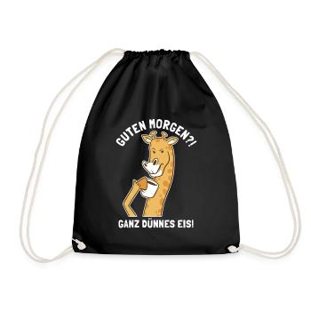 Guten Morgen Ganz Dünnes Eis African Giraffidae - Drawstring Bag - black - Front