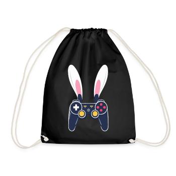 Lapin de Pâques Gamer & Gaming Streetwear Iconique - Sac de sport léger - noir - Devant