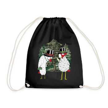 Grands-parents Grand-mère Grand-père Poulet Forêt Randonnée Nature - Sac de sport léger - noir - Devant
