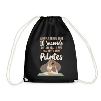 Pilates Instructor Teacher Whoever - Drawstring Bag - black - Front