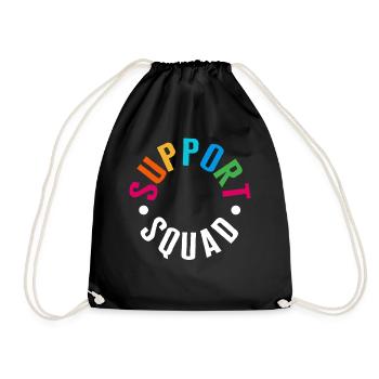 Schulhemd, Support Squad Pocket Design T-Shirt, - Turnbeutel - Schwarz - Vorne
