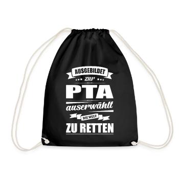 Ausgebildet Zur PTA Abschluss Bestanden - Turnbeutel - Schwarz - Vorne