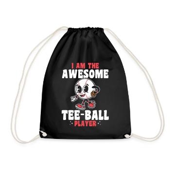 Joueur de T-ball - Je suis le génial joueur de Tee-ball - Sac de sport léger - noir - Devant