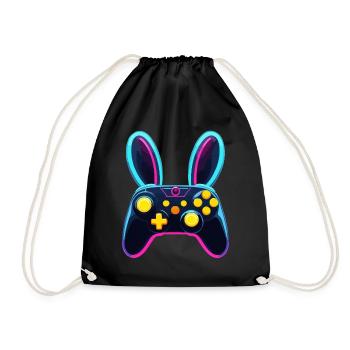 Lapin de Pâques Gamer & Gaming Streetwear Iconique - Sac de sport léger - noir - Devant