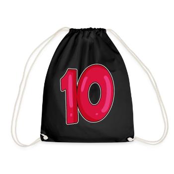 10 - Drawstring Bag - black - Front