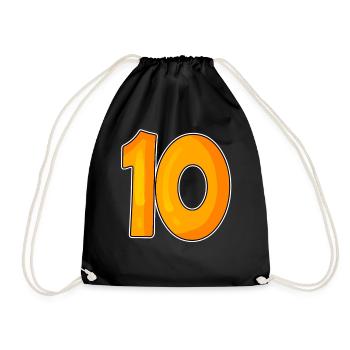 Dix numéros 10 Nombre - Sac de sport léger - noir - Devant