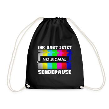 Vous avez maintenant une pause de la diffusion - Pas de signal - Sac de sport léger - noir - Devant