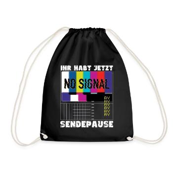 Vous avez maintenant une pause de la diffusion - Pas de signal - Sac de sport léger - noir - Devant
