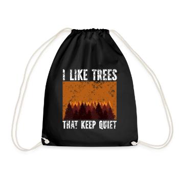 Arbres silencieux Silence humoristique - Sac de sport léger - noir - Devant