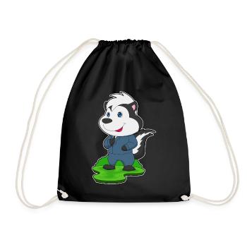 Skunk Groom Suit Wedding - Drawstring Bag - black - Front