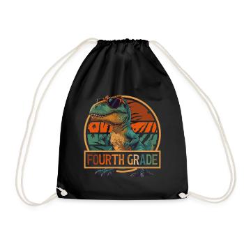 4ème Grade T-Rex Dinosaure Lunettes De Soleil Dino - Sac de sport léger - noir - Devant