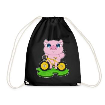 Vélo de cochon - Sac de sport léger - noir - Devant