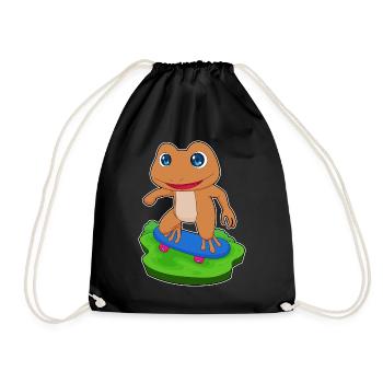 Frog Skater Skateboard Sport - Drawstring Bag - black - Front