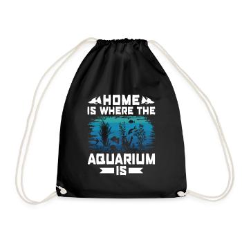 Home is where the Aquarium is - Aquascaping - Drawstring Bag - black - Front