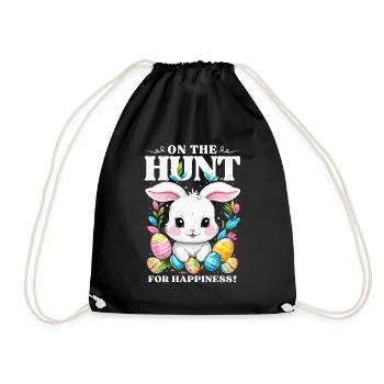 Easter - In Search of Happiness - Drawstring Bag - black - Front