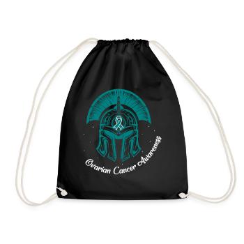 Chemise de sensibilisation au cancer, sensibilisation au cancer de l’ovaire - Sac de sport léger - noir - Devant