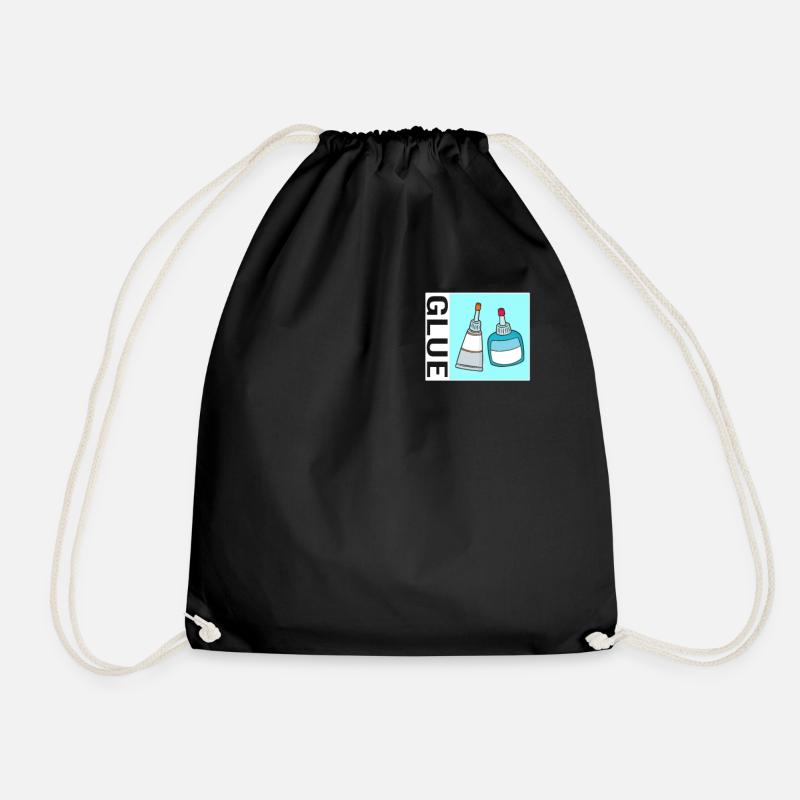 School Shirt, Glue Tee, Gift For Halloween Party - Drawstring Bag - black