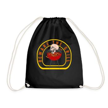 Halloween-Shirt, Vorsicht The Grill Barbeque Grill - Turnbeutel - Schwarz - Vorne