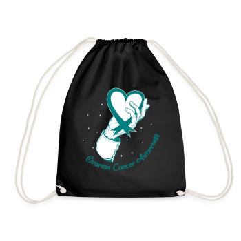 Chemise de sensibilisation au cancer, sensibilisation au cancer de l’ovaire - Sac de sport léger - noir - Devant