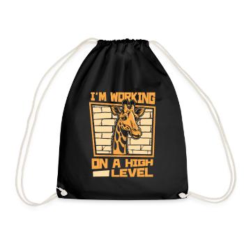 Je travaille sur un giraffidé africain de haut niveau - Sac de sport léger - noir - Devant