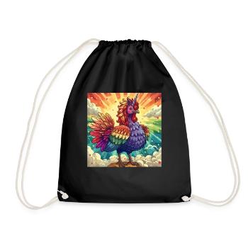 Licorne Thanksgiving Kawaii - Sac de sport léger - noir - Devant