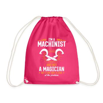 Precision instead of magic - Drawstring Bag - fuchsia - Front