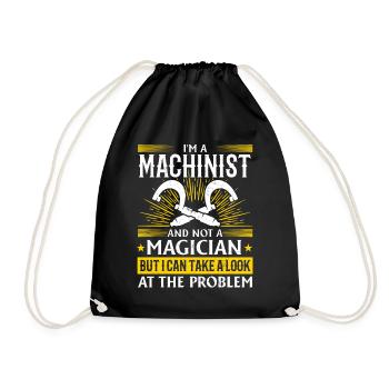 Precision instead of magic - Drawstring Bag - black - Front