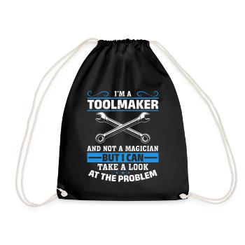 Tool Mechanic - Not a Magician, Just a Genius - Drawstring Bag - black - Front