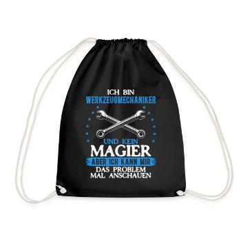 Tool Mechanic - Not a Magician, Just a Genius - Drawstring Bag - black - Front
