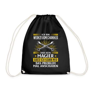 Tool Mechanic - Not a Magician, Just a Genius - Drawstring Bag - black - Front
