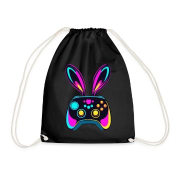 Lapin de Pâques Gamer - Gaming Streetwear Iconique - Sac de sport léger - noir - Devant