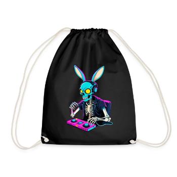 Lapin de Pâques Gamer & Gaming Streetwear Iconique - Sac de sport léger - noir - Devant