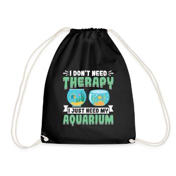 I Just Need My Aquarium - Aquascaping Aquarium - Drawstring Bag - black - Front