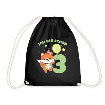 J’ai déjà 3 enfants d’anniversaire de renards - Sac de sport léger - noir - Devant