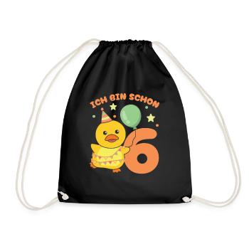 J’ai déjà 6 enfants d’anniversaire de canards - Sac de sport léger - noir - Devant
