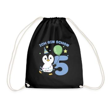 J’ai déjà 5 pingouins dont c’est l’anniversaire - Sac de sport léger - noir - Devant