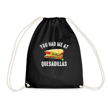 Tu m’as eu à Quesadillas - Sac de sport léger - noir - Devant