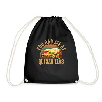 Tu m’as eu à Quesadillas - Sac de sport léger - noir - Devant