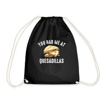 Je suis juste là pour les quesadillas - Sac de sport léger - noir - Devant