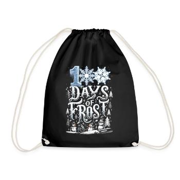 Chemise d’école, 100 jours de givre scintillant - Sac de sport léger - noir - Devant