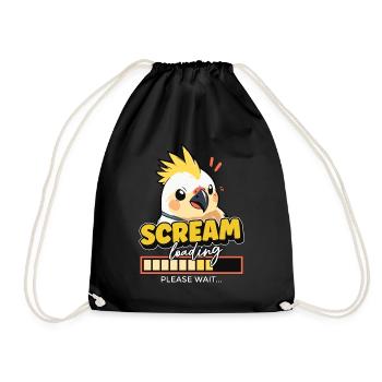 Calopsitte Cri Chargement S’il Vous Plaît Attendre Cacatoès - Sac de sport léger - noir - Devant