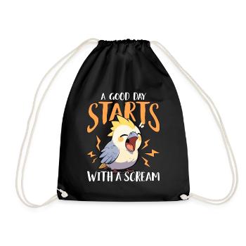 Calopsitte Une bonne journée commence avec Cockatiel Keeper - Sac de sport léger - noir - Devant