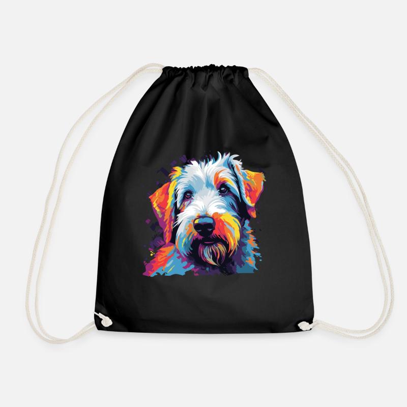 Wasserfarben Farbenfroher Sealyham Terrier - Turnbeutel - Schwarz